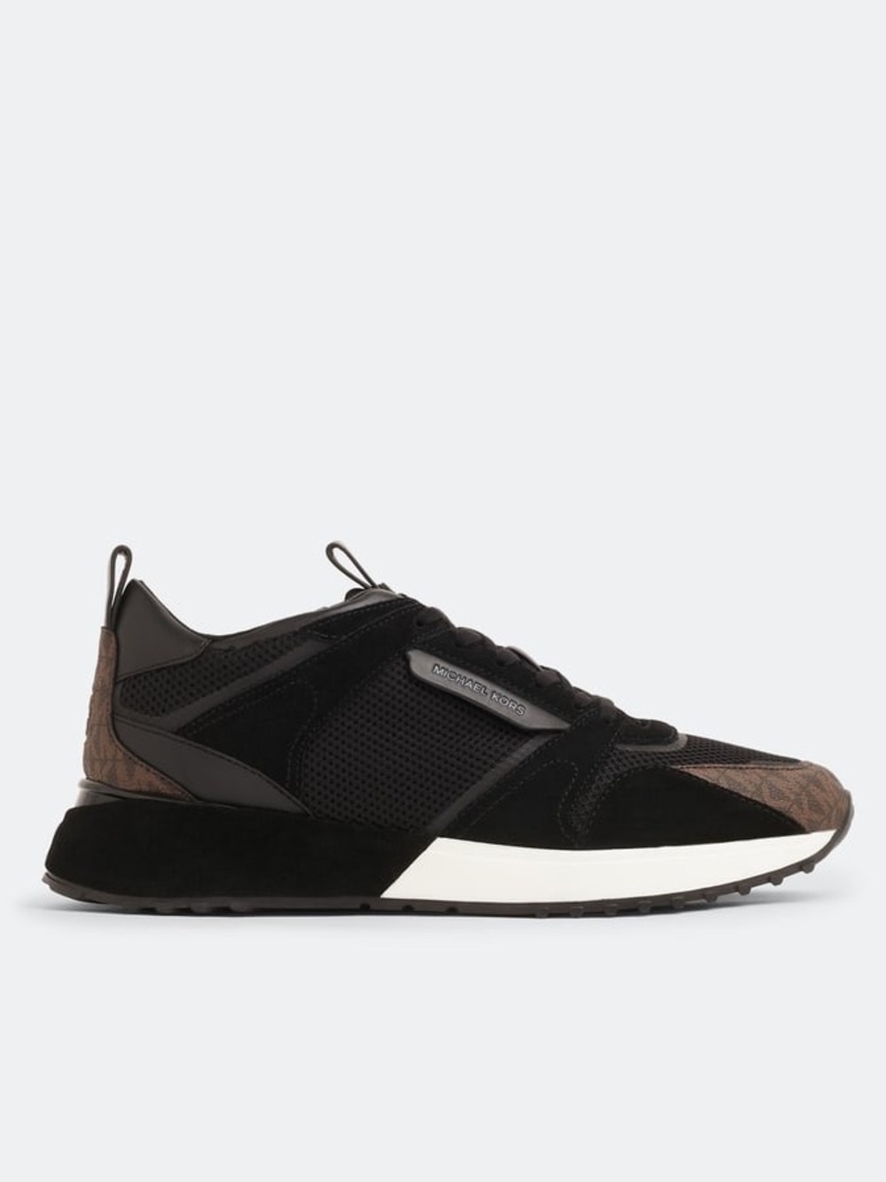Michael Kors Theo Low Top Sneaker Trainer Black/Brown - New w/o Box - Picture 15 of 16